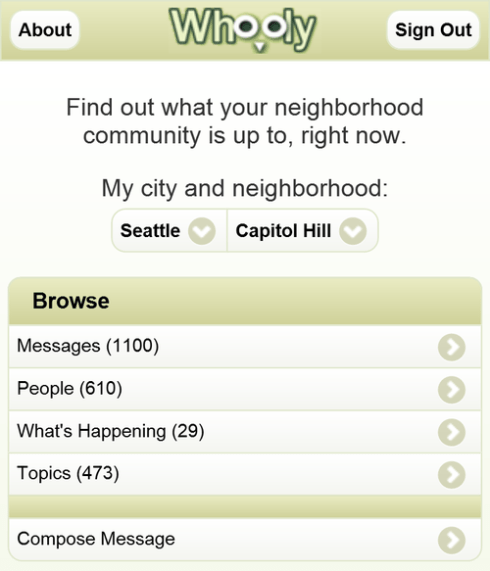 Screenshot of Whooly