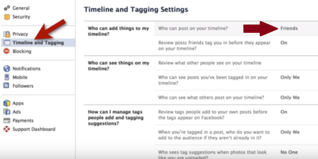 facebook privacy settings as of 2015 screenshot
